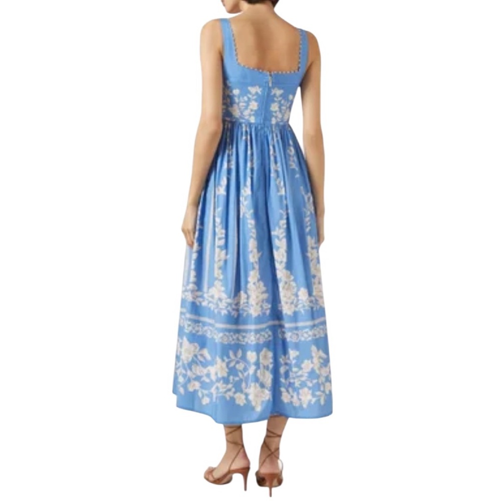 NEW AGUA x AGUA BENDITA Barbara Madera Midi Dress. Color: Blue. Size: XS. NWT - Picture 5 of 12
